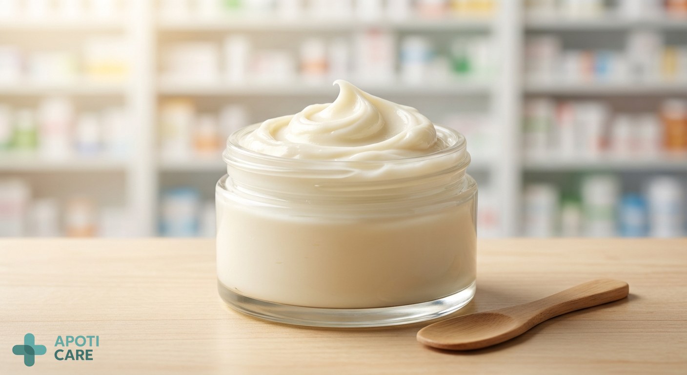 Close-up of rich, creamy hair butter texture in a jar, professional aesthetic, realistic photography