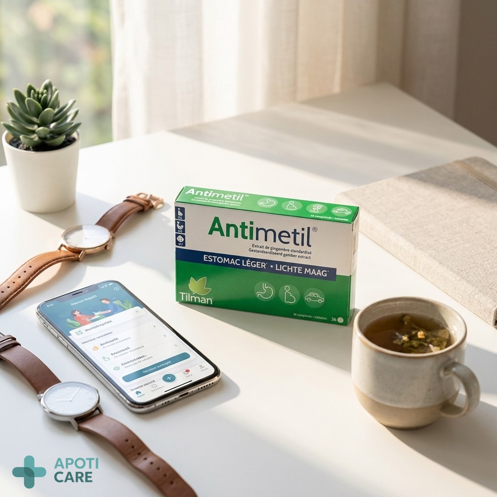 Minimalist layout of professional essentials: a smartphone, a minimalist watch, and a small box of natural supplements on a clean white desk, professional and premium feel, realistic photography