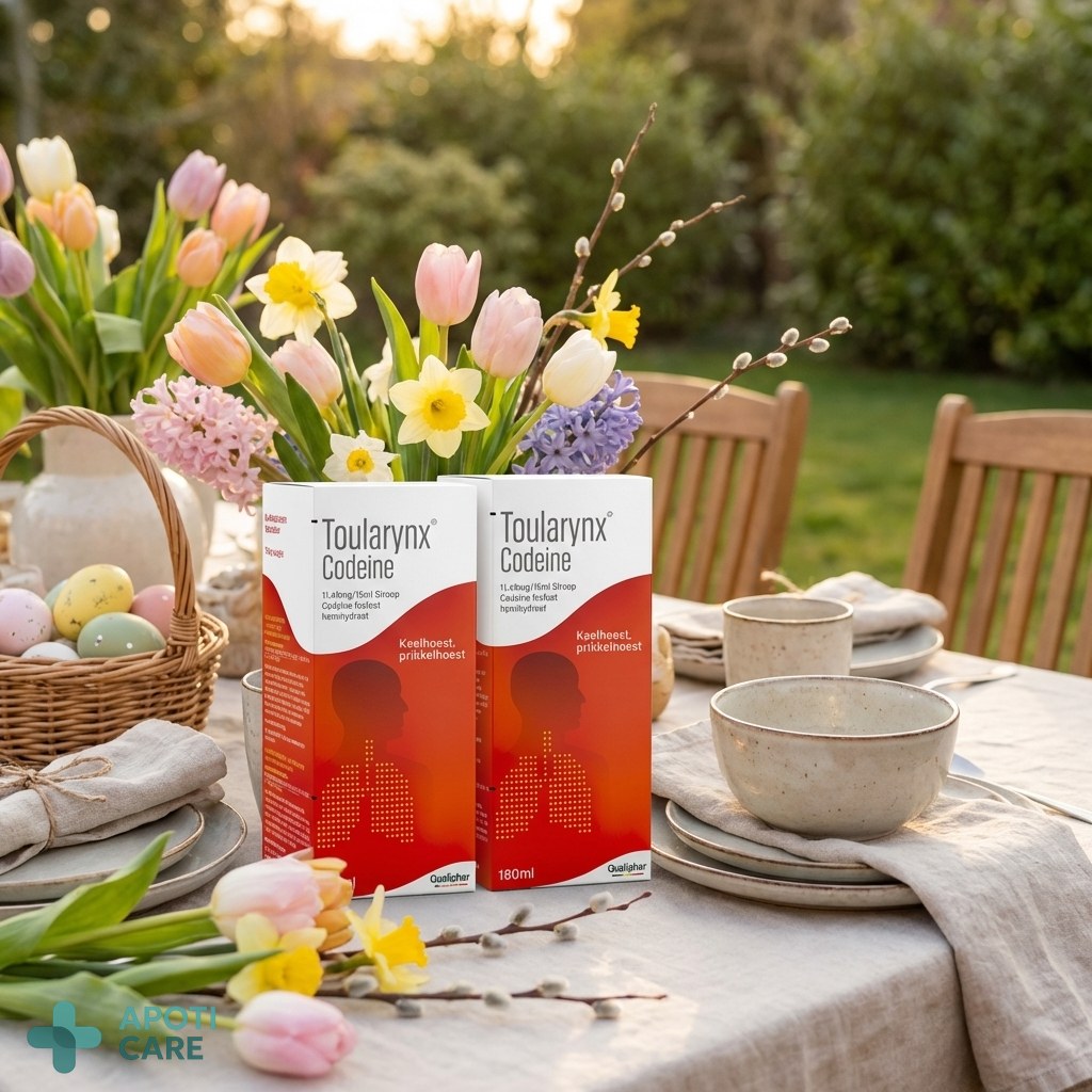 A beautiful outdoor Easter table setting with flowers and light spring colors, symbolizing a return to health and social joy.