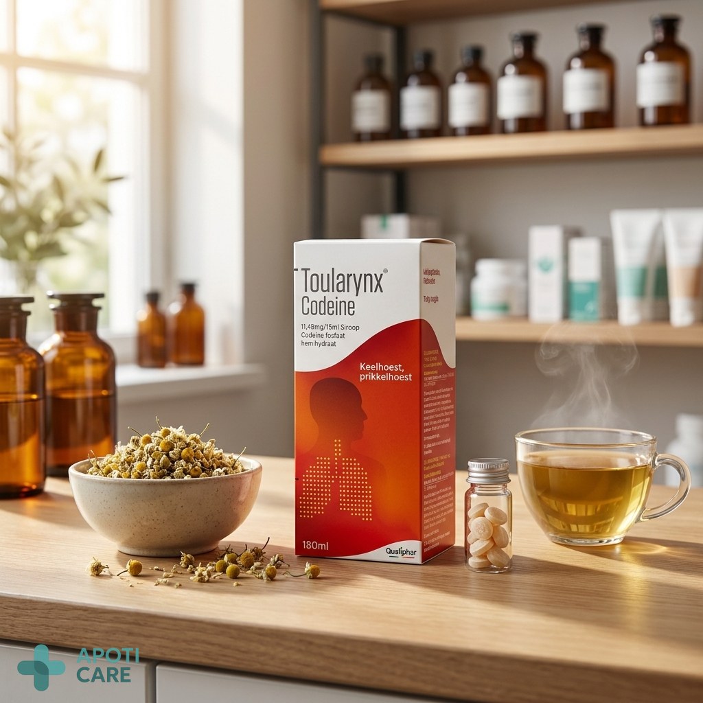 A modern pharmacy interior, clean, premium and professional, with a focus on high-quality health products.