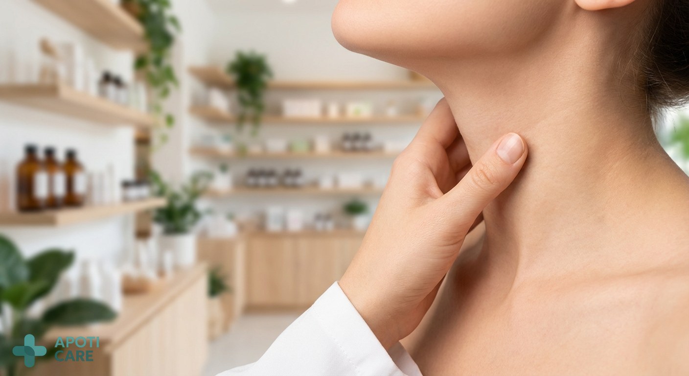 Close-up of a clean, healthy skin surface on a neck, showing the importance of hygiene and dermatological care. Soft focus background, professional medical aesthetics.