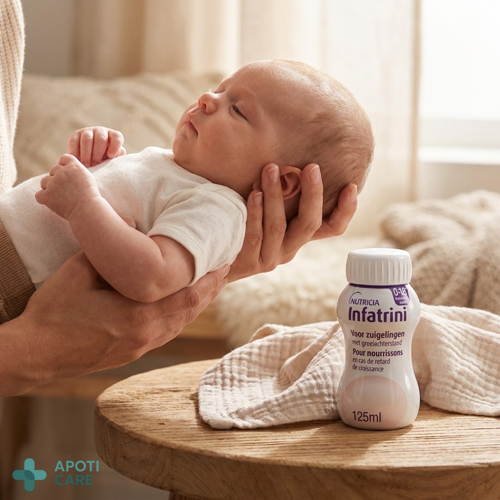 A close-up, realistic photograph of a healthy infant being gently cradled in a parent's hands, soft natural morning light, focusing on the baby's peaceful expression and delicate skin, high quality, professional photography.