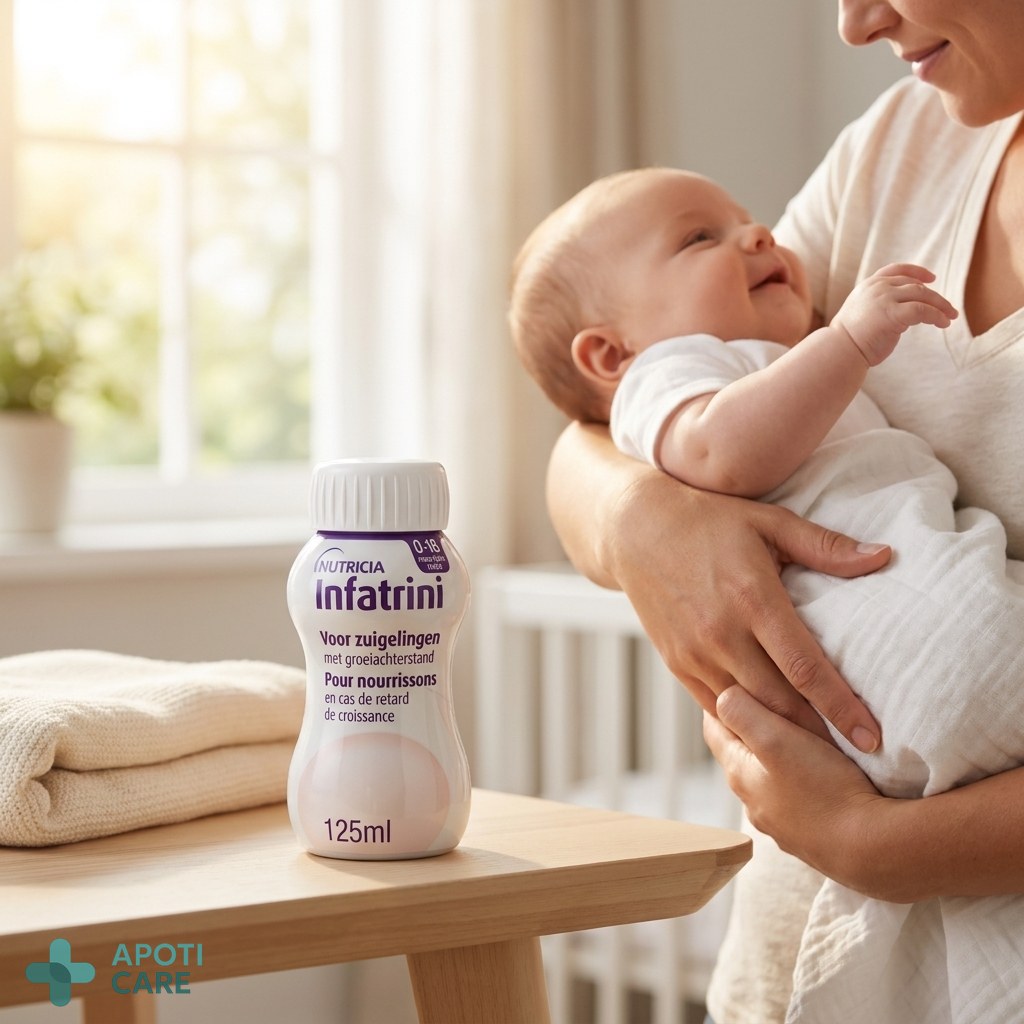 A realistic, soft-focus lifestyle photograph of a healthy infant being gently held by a parent in a sunlit room, emphasizing a sense of care, protection, and well-being.